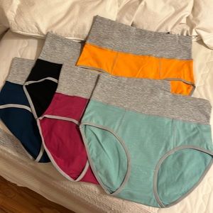ANNYISON Womens Underwear,High Waist Full Coverage Cotton Brief - 5 Pair - Small